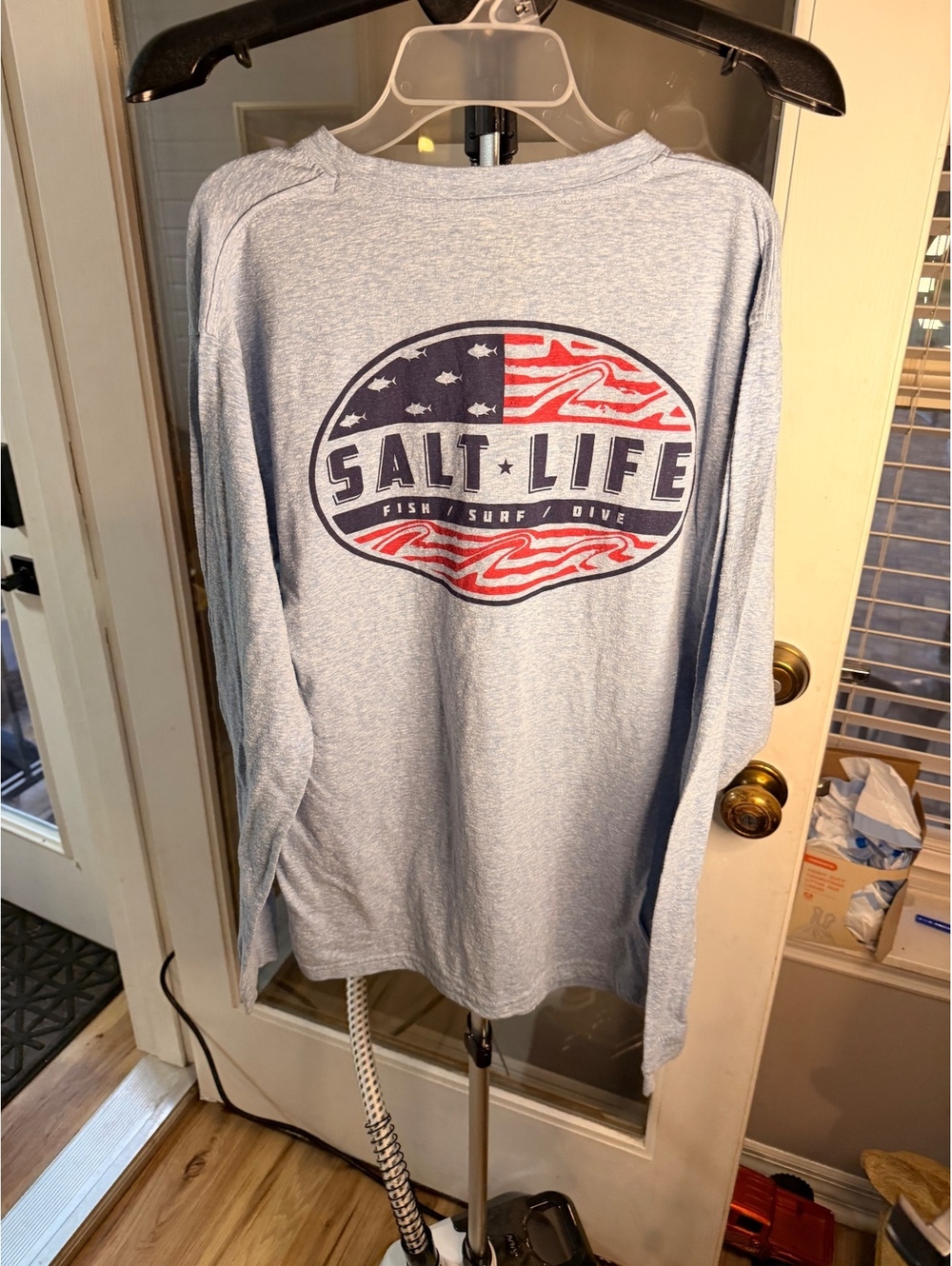 Salt Life gray long sleeve T shirt
